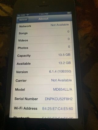 iphone 5 Rare iOS 6 Slate Black 16 gb 3