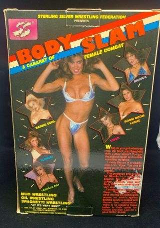 Body Slam A Cabaret Of Female Combat Rare Lady Wrestling VHS Large Box Video 3