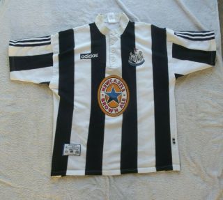 Newcastle United 1995 1996 Home Shirt Rare Brown Ale (m)
