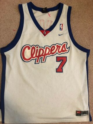 Rare Vintage Nike Nba Los Angeles Clippers Lamar Odom Jersey All Stitch Xl