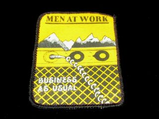 Men At Work Business As Usual 1981 Vintage Jacket Patch Nos Rare 4 " X2.  5 "