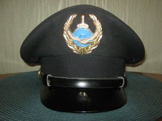 Police Visor Hat Uniform Cap Asian Ex - Ussr Ex - Soviet Rare