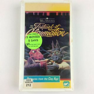 Rare Will Vinton’s Best Of The Festival Of Claymation 1987 Vhs Rental