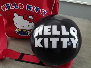 Hello Kitty Brunswick Bowling Ball 2010 & Rare Bowling Bag Drilled Viz A 7 Lb 3