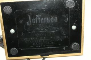Vintage Jefferson Golden Hour Electric Clock No.  580 - 101 Brass Glass Deco Rare 6