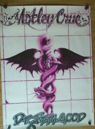 Motley Crue - Orig.  vintage HUGE Poster / Exc.  cond.  44 