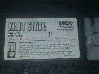 Kent State,  VHS,  1981,  MCA Home Video,  Talia Balsam,  Ellen Barkin,  RARE 3
