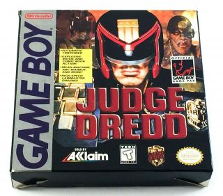 (rb153) Rare & Authentic Classic Nintendo Game Boy Gb Judge Dredd / Only Box