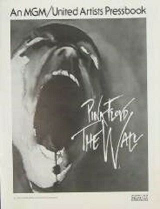 Pink Floyd The Wall Rare Pressbook 1982 Press Book