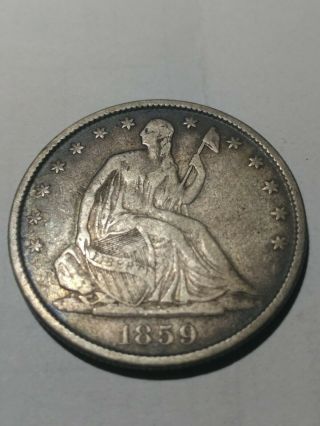 1859 O Seated Liberty Half Dollar Silver On A Rare Coin Take A Look