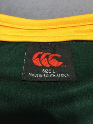 Canterbury ABSA South Africa Springboks Rugby Jersey Men ' s Large Green Pro RARE 2