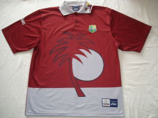 West Indies Cricket Shirt World Cup 1999 England Asics Size Adult Large Rare