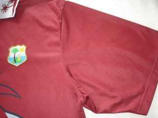 WEST INDIES CRICKET SHIRT WORLD CUP 1999 ENGLAND ASICS SIZE ADULT LARGE RARE 7
