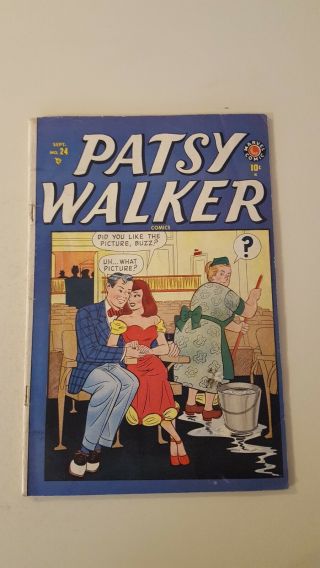 Patsy Walker 24.  Marvel/atlas.  Sept 1949.  Rare 10c Golden Age Comic.  Est Fn.