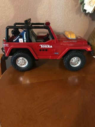 Vintage 2001 Tonka Hasbro Rescue Wrangler Emergency Vehicle Toy With Lights Rare
