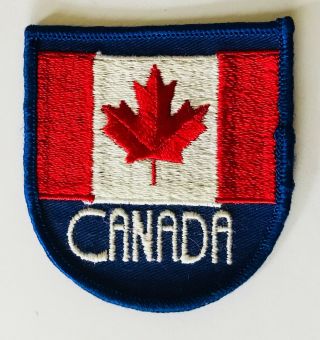 Canada Flag Maple Leaf Souvenir Patch Badge Rare Vintage (p16)