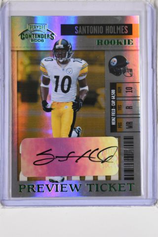 2006 Playoff Contenders Santonio Holmes Preview Ticket Rc Rookie /100 Ultra Rare