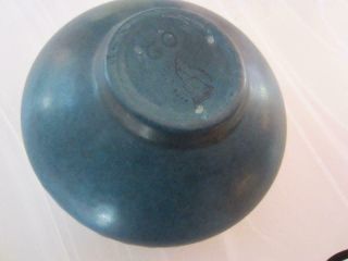 RARE MIDCENTURY Knabstrup Keramik DENMARK Blue RD Bowl 6 