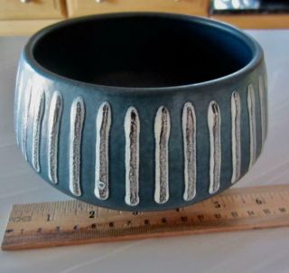 RARE MIDCENTURY Knabstrup Keramik DENMARK Blue RD Bowl 6 