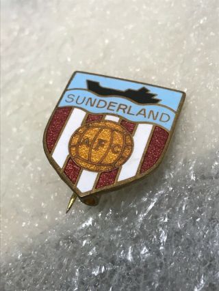 Very Rare & Authentic Sunderland Supporter Enamel Badge - From 1980’s