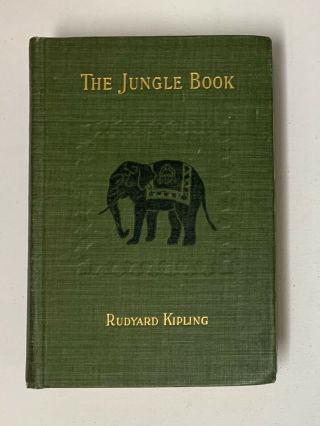 Rare The Jungle Book By Rudyard Kipling (hardcover,  1901 Printing) Century Co.