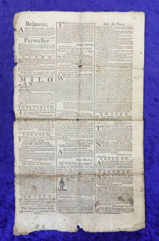 THE GEORGIA GAZETTE USA 1791 UNITED STATES NEWS PAPER RARE OVER 200 YEARS OLD 3