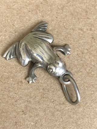Very Rare Solid Silver Georg Jensen Frog Charm