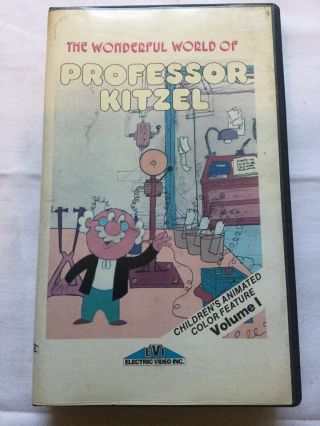 The Wonderful World Of Professor Kitzel Vhs Children’s Animated 1970’s 1981 Rare