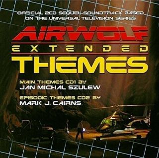 Rare Airwolf Extended Themes Soundtrack/score 2 Cd Like With Book Oop