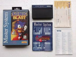 Sega Master System Sonic Blast Tec Toy Brazil Exclusive Very Rare
