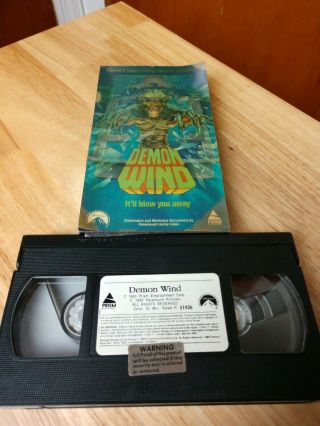 Demon Wind VHS LENTICULAR BOX 1990 Rare Vintage Paramount Pictures Prism Horror 6