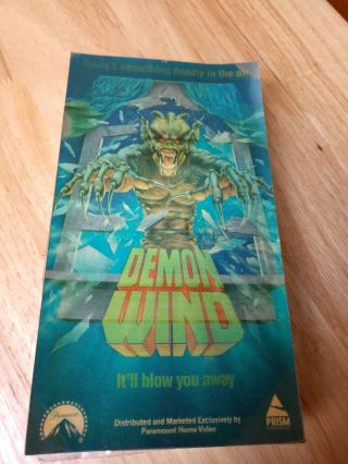 Demon Wind VHS LENTICULAR BOX 1990 Rare Vintage Paramount Pictures Prism Horror 8