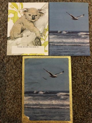 Antioch Bookplates 22 Seagull Ocean 46 Sloth Hugging Tree Rare Bookplates