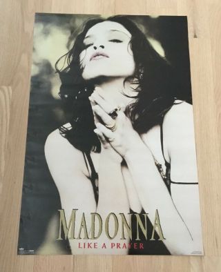 Rare Madonna Like A Prayer 1989 Vintage Music Store Promo Poster