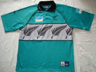 Zealand Cricket Shirt World Cup 1999 England Asics Size Adult Large Rare