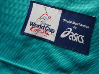 ZEALAND CRICKET SHIRT WORLD CUP 1999 ENGLAND ASICS SIZE ADULT LARGE RARE 6