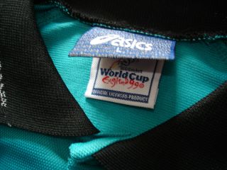 ZEALAND CRICKET SHIRT WORLD CUP 1999 ENGLAND ASICS SIZE ADULT LARGE RARE 8