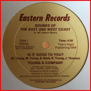 Boogie Funk 12 " Young & Company - Is It Good To You? Eastern - Rare 