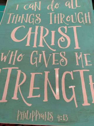 Chalk Couture Transfer,  I Can Do All Things Through Christ,  Rare Htf