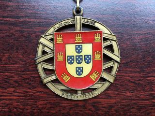 antique and rare enamelled medal of 1982 Europe Unie,  Portugal Symbol 3
