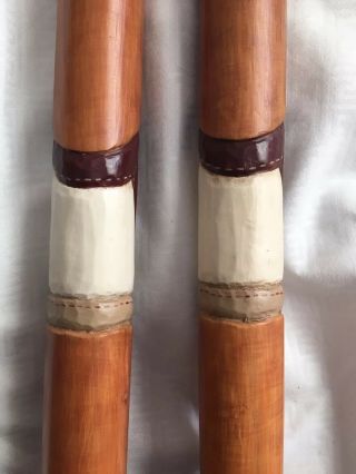 Two 2 RARE Midwest Christmas Eddie Walker Sew Sweet Santa Candle Stick Holders 7