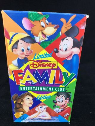 Disney Family Entertainment Club - Volume 1 - Limited Edition - Rare Vhs