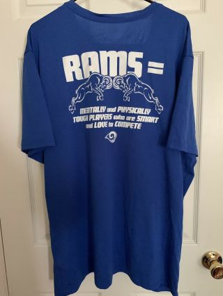 Los Angeles Rams - Nike - La Rams Team Issued T - Shirt - Men’s 3xl - Rare