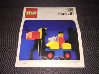 LEGO 425 Fork Lift - Vintage 1975 - 100 Complete w/Box & Instructions RARE 4