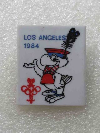 Rare Olympic Pin Noc Poland 1984 Los Angeles Usa Plastic