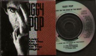 Iggy Pop Livin On The Edge Of The Night Cd Rare Orig 1990 Issue 3 Inch Cd In Ca