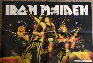 Iron Maiden - Large Fold - Out Poster - Metal Hammer - Rare