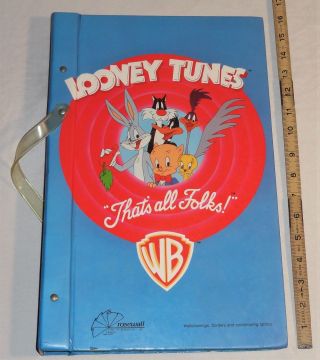 Rare Wb Looney Tunes Wallpaper Border Fabric Salesman Sample Book 1988 Rosewall