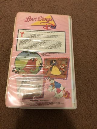 Disney - DTV Love Song VHS (White Clam Shell) Ultra Rare 3