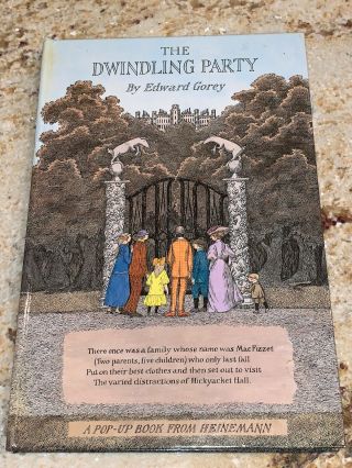 1982 First Edition The Dwindling Party By Edward Gorey Rare Vintage Old Books